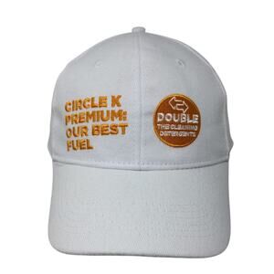 Circle K Strapback Hat White Our Best Fuel Embroidered Logo Adjustable